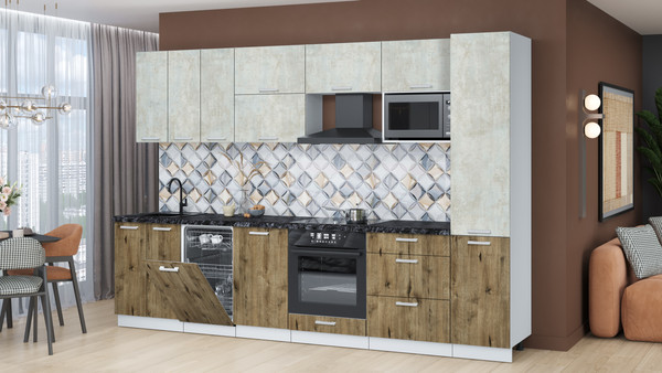 Кухонный гарнитур Интерлиния Мила Лайт 3.1-ПМ4 