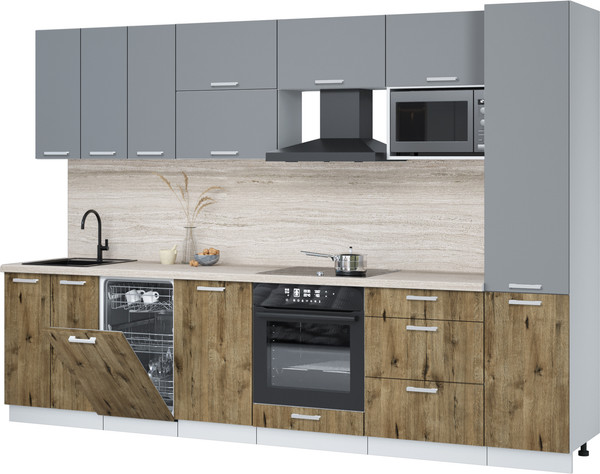 Кухонный гарнитур Интерлиния Мила Лайт 3.1-ПМ4  - фото