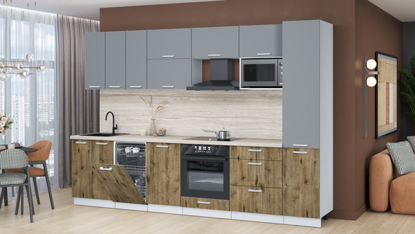 Кухонный гарнитур Интерлиния Мила Лайт 3.1-ПМ4 