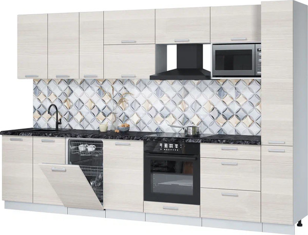 Кухонный гарнитур Интерлиния Мила Лайт 3.2-ПМ4 