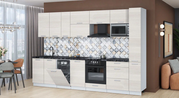 Кухонный гарнитур Интерлиния Мила Лайт 3.2-ПМ4 