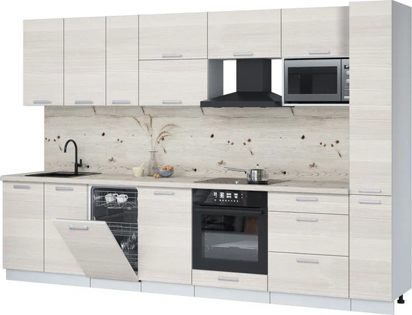 Кухонный гарнитур Интерлиния Мила Лайт 3.2-ПМ4  - фото