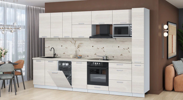 Кухонный гарнитур Интерлиния Мила Лайт 3.2-ПМ4 