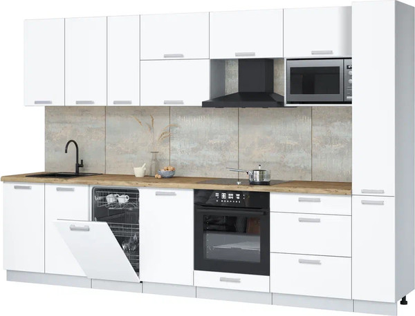 Кухонный гарнитур Интерлиния Мила Лайт 3.2-ПМ4  - фото