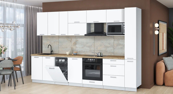 Кухонный гарнитур Интерлиния Мила Лайт 3.2-ПМ4 