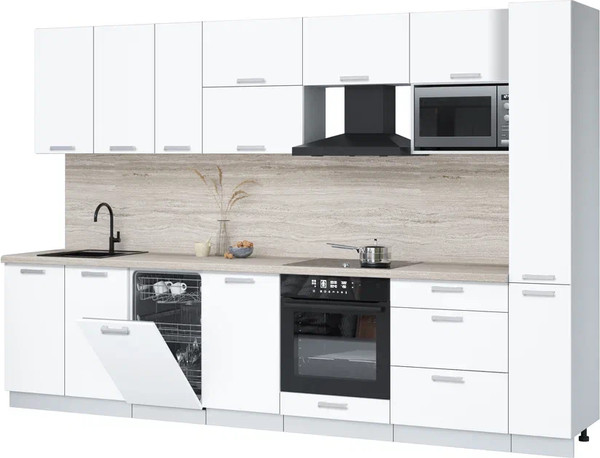 Кухонный гарнитур Интерлиния Мила Лайт 3.2-ПМ4  - фото