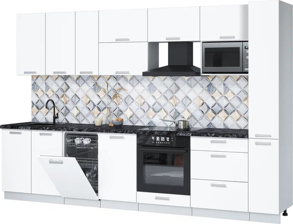 Кухонный гарнитур Интерлиния Мила Лайт 3.2-ПМ4  - фото