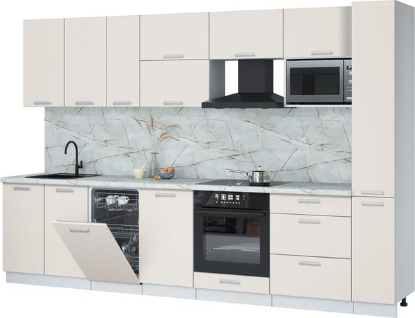 Кухонный гарнитур Интерлиния Мила Лайт 3.2-ПМ4  - фото