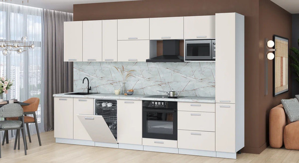 Кухонный гарнитур Интерлиния Мила Лайт 3.2-ПМ4 