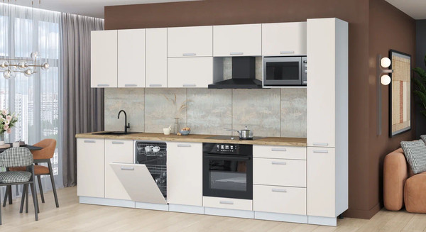 Кухонный гарнитур Интерлиния Мила Лайт 3.2-ПМ4 