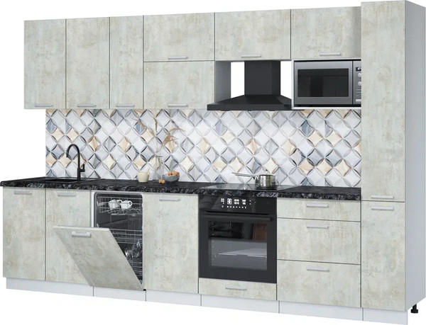 Кухонный гарнитур Интерлиния Мила Лайт 3.2-ПМ4  - фото