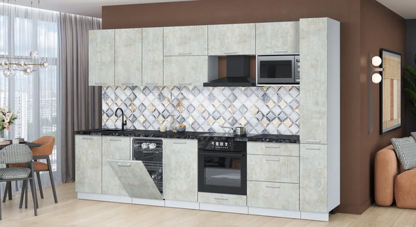 Кухонный гарнитур Интерлиния Мила Лайт 3.2-ПМ4 