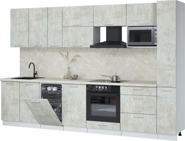 Кухонный гарнитур Интерлиния Мила Лайт 3.2-ПМ4 