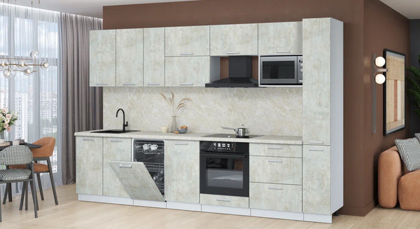 Кухонный гарнитур Интерлиния Мила Лайт 3.2-ПМ4 