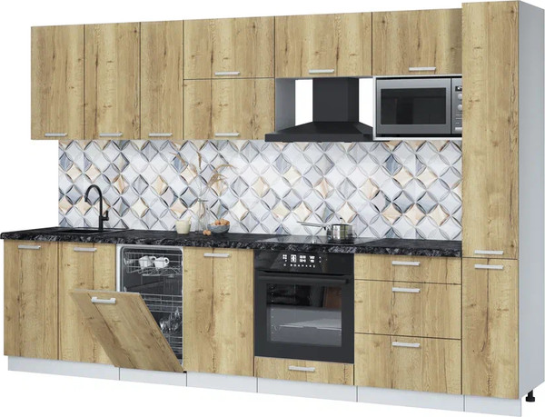 Кухонный гарнитур Интерлиния Мила Лайт 3.2-ПМ4  - фото