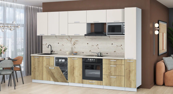 Кухонный гарнитур Интерлиния Мила Лайт 3.2-ПМ4 