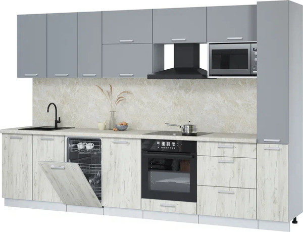 Кухонный гарнитур Интерлиния Мила Лайт 3.2-ПМ4  - фото