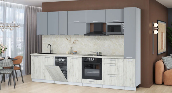 Кухонный гарнитур Интерлиния Мила Лайт 3.2-ПМ4 