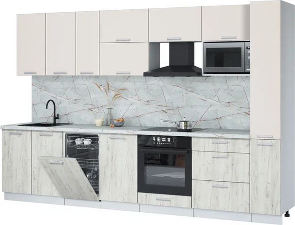 Кухонный гарнитур Интерлиния Мила Лайт 3.2-ПМ4  - фото