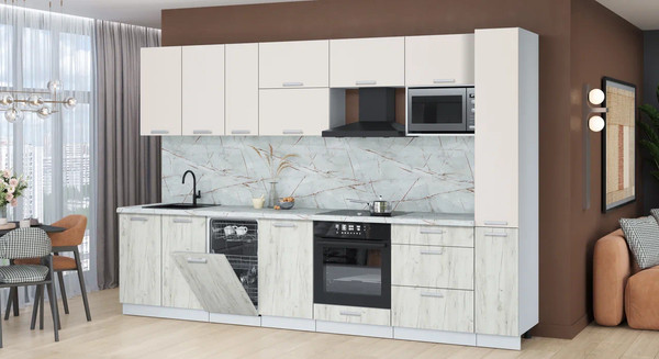 Кухонный гарнитур Интерлиния Мила Лайт 3.2-ПМ4 