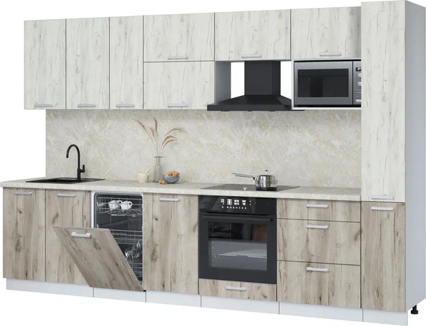 Кухонный гарнитур Интерлиния Мила Лайт 3.2-ПМ4  - фото