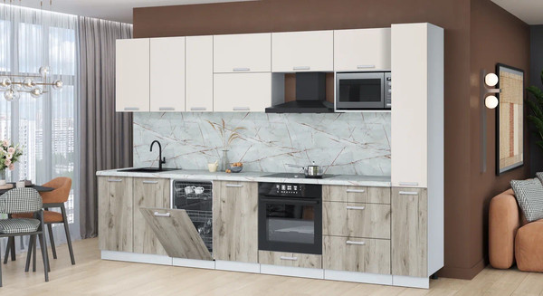 Кухонный гарнитур Интерлиния Мила Лайт 3.2-ПМ4 