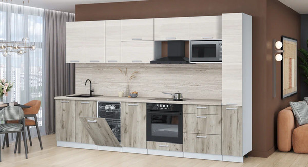 Кухонный гарнитур Интерлиния Мила Лайт 3.2-ПМ4 