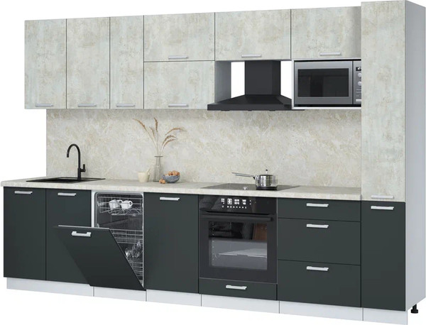 Кухонный гарнитур Интерлиния Мила Лайт 3.2-ПМ4  - фото