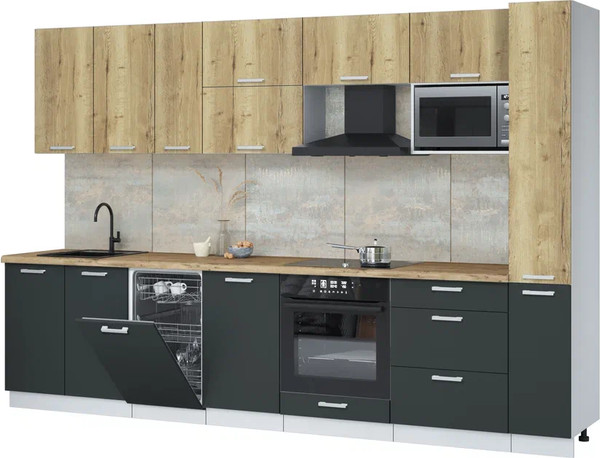 Кухонный гарнитур Интерлиния Мила Лайт 3.2-ПМ4  - фото