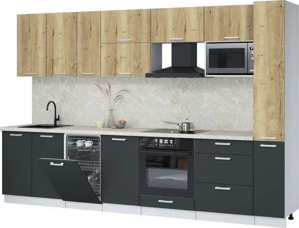 Кухонный гарнитур Интерлиния Мила Лайт 3.2-ПМ4 - фото