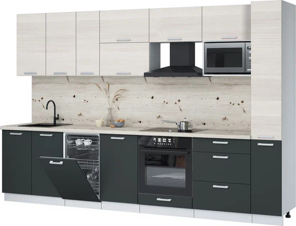 Кухонный гарнитур Интерлиния Мила Лайт 3.2-ПМ4  - фото