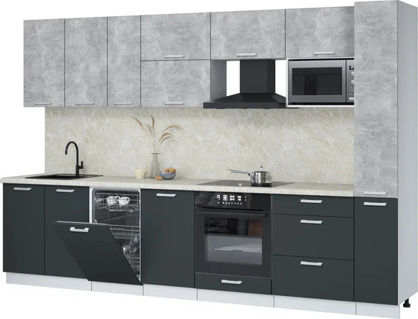 Кухонный гарнитур Интерлиния Мила Лайт 3.2-ПМ4  - фото