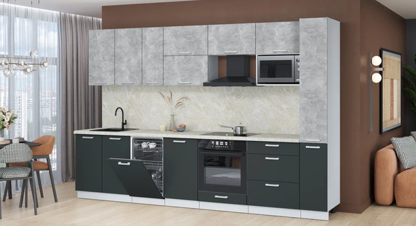 Кухонный гарнитур Интерлиния Мила Лайт 3.2-ПМ4 