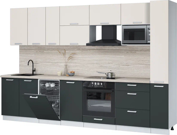 Кухонный гарнитур Интерлиния Мила Лайт 3.2-ПМ4  - фото