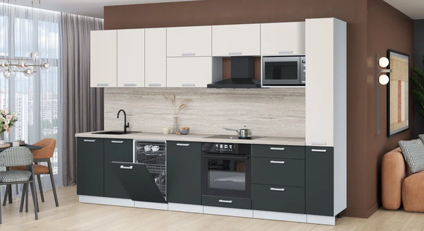 Кухонный гарнитур Интерлиния Мила Лайт 3.2-ПМ4 