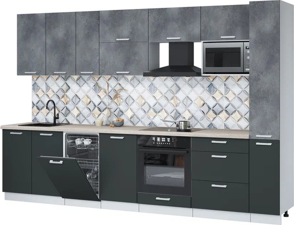 Кухонный гарнитур Интерлиния Мила Лайт 3.2-ПМ4  - фото