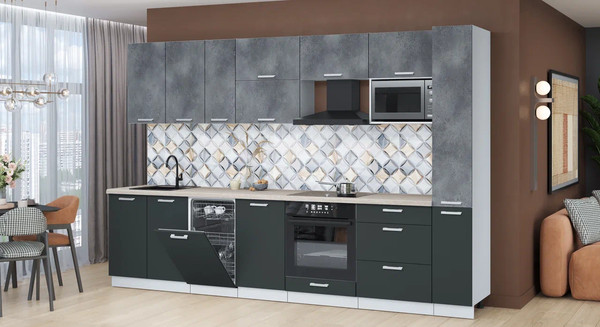 Кухонный гарнитур Интерлиния Мила Лайт 3.2-ПМ4 