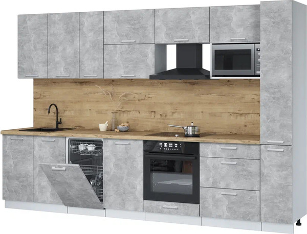 Кухонный гарнитур Интерлиния Мила Лайт 3.2-ПМ4 - фото