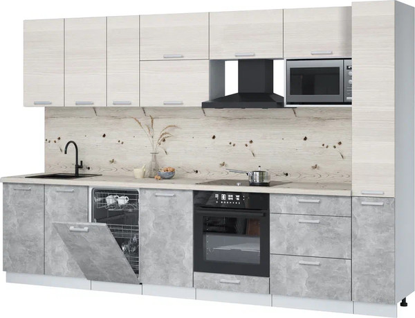 Кухонный гарнитур Интерлиния Мила Лайт 3.2-ПМ4  - фото