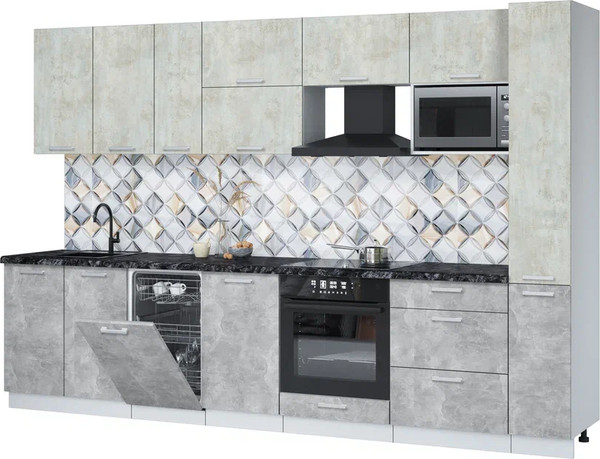 Кухонный гарнитур Интерлиния Мила Лайт 3.2-ПМ4  - фото