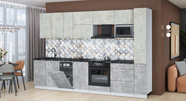 Кухонный гарнитур Интерлиния Мила Лайт 3.2-ПМ4 