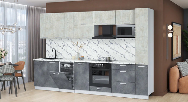 Кухонный гарнитур Интерлиния Мила Лайт 3.2-ПМ4 