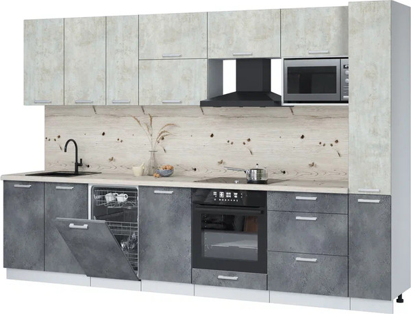 Кухонный гарнитур Интерлиния Мила Лайт 3.2-ПМ4  - фото