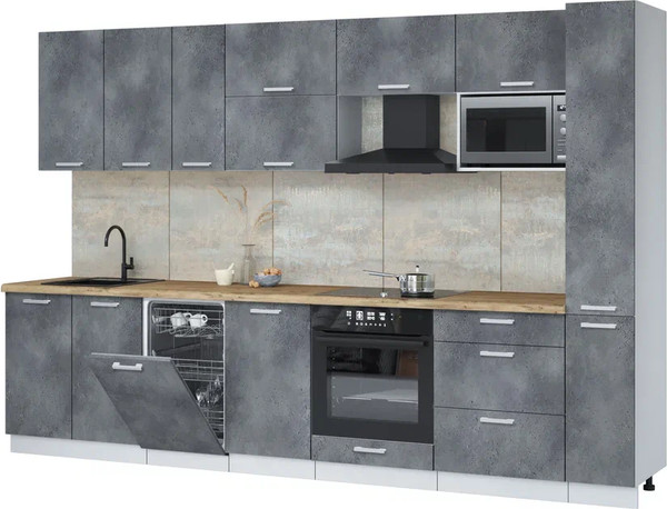 Кухонный гарнитур Интерлиния Мила Лайт 3.2-ПМ4  - фото