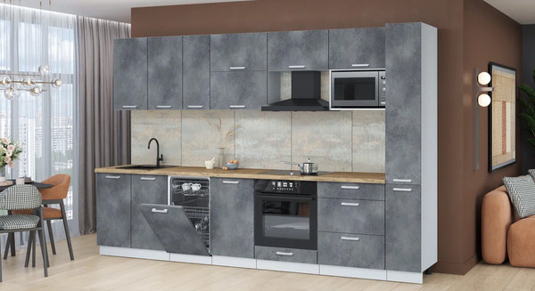 Кухонный гарнитур Интерлиния Мила Лайт 3.2-ПМ4 