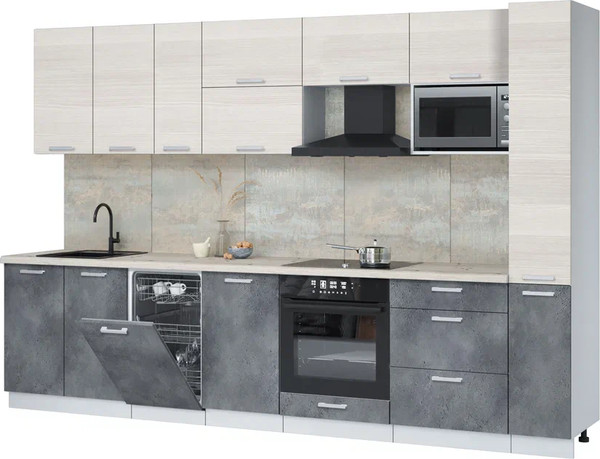 Кухонный гарнитур Интерлиния Мила Лайт 3.2-ПМ4  - фото