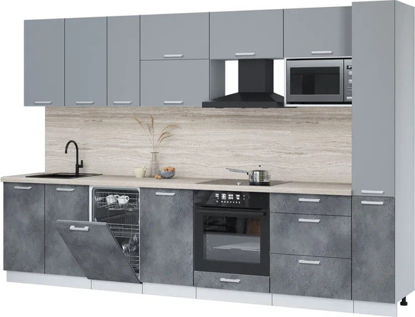 Кухонный гарнитур Интерлиния Мила Лайт 3.2-ПМ4  - фото