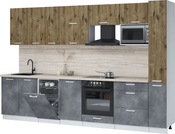 Кухонный гарнитур Интерлиния Мила Лайт 3.2-ПМ4  - фото