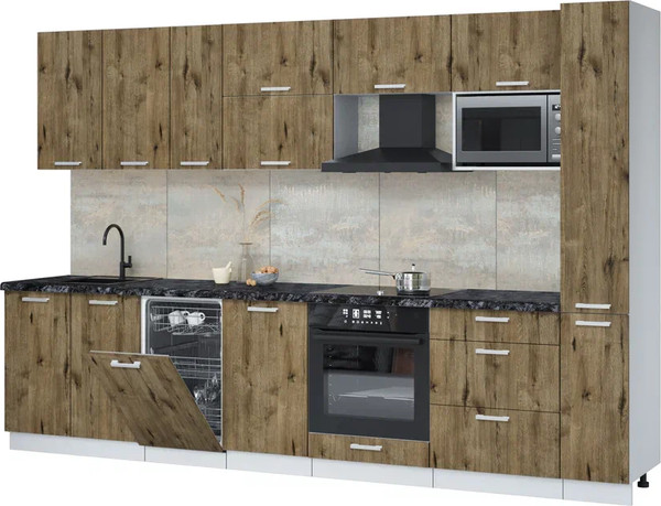 Кухонный гарнитур Интерлиния Мила Лайт 3.2-ПМ4  - фото