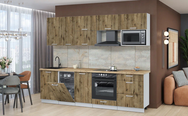 Кухонный гарнитур Интерлиния Мила Лайт 3.2-ПМ4 